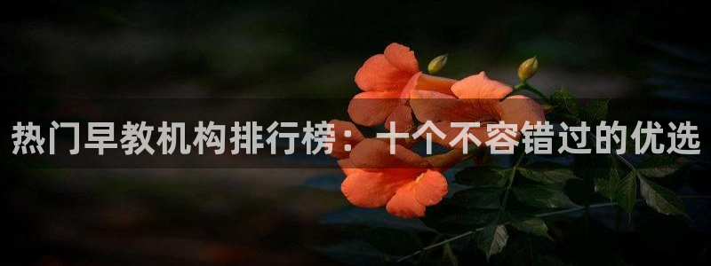 威九国际免费游戏：热门早教机构排行榜：十个不容错过的优选